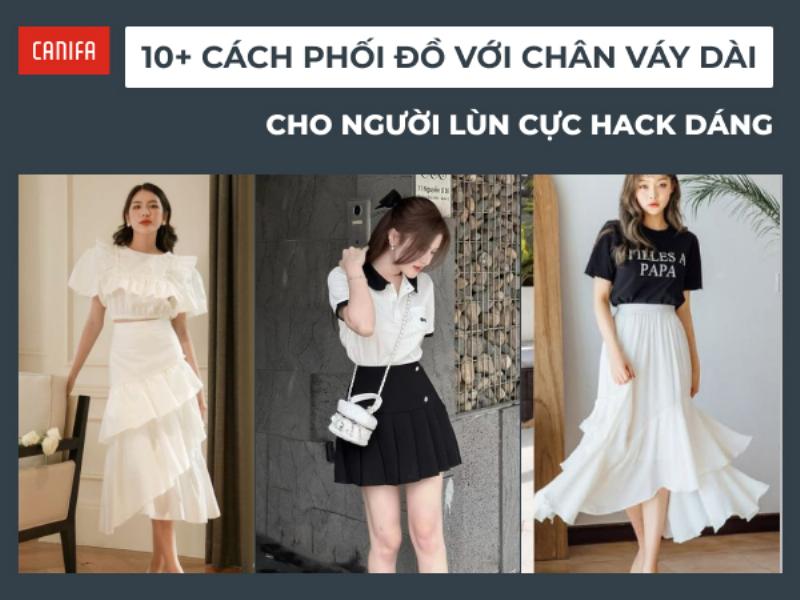 Cách mix chân váy suông dài với áo thun đẹp và năng động cho giới trẻ